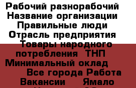 Рабочий-разнорабочий › Название организации ­ Правильные люди › Отрасль предприятия ­ Товары народного потребления (ТНП) › Минимальный оклад ­ 29 000 - Все города Работа » Вакансии   . Ямало-Ненецкий АО,Муравленко г.